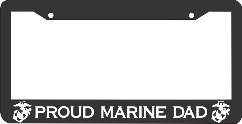 PROUD MARINE DAD US marines u.s. License Plate Frame