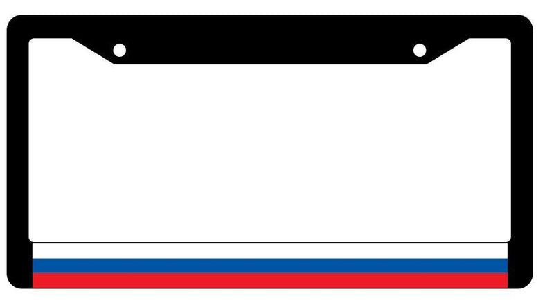 Russia Black Plastic License Plate Frame Auto Accessory World Flags  Mod-GRAPH9856236-2211