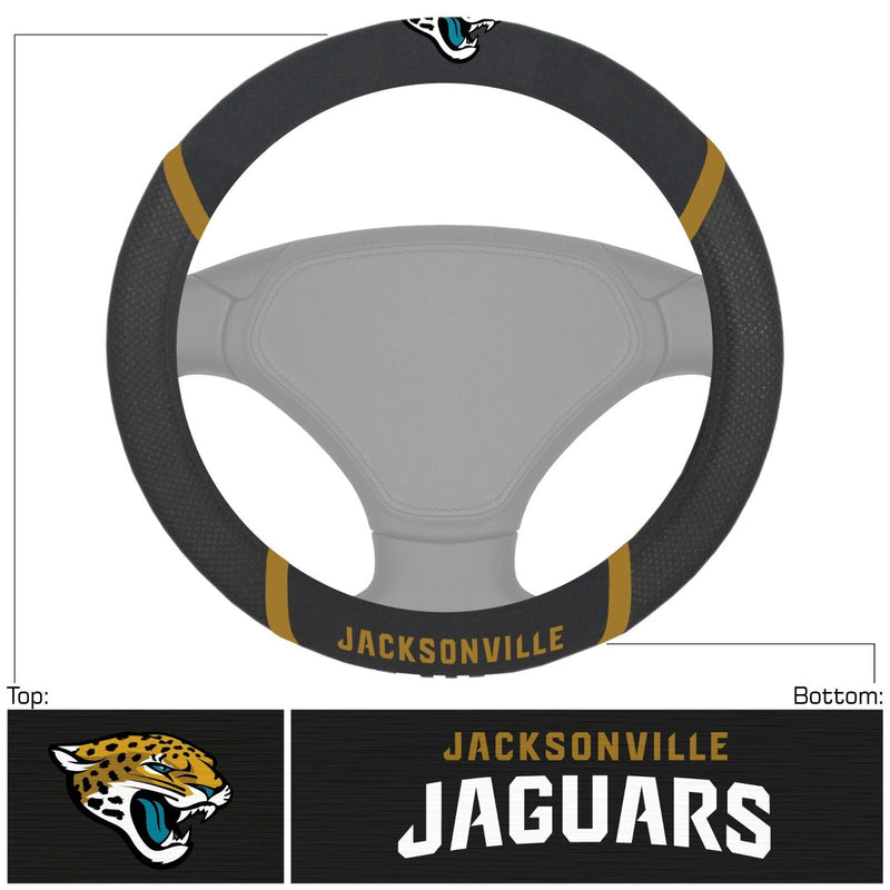 NFL Jacksonville Jaguars Embroidered Steering Wheel Cover