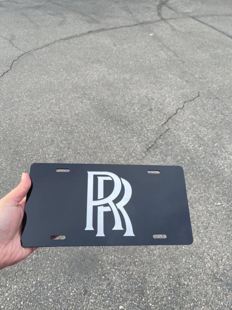 Rolls-Royce Acrlic Mirror License Plate Auto Tag nice v2