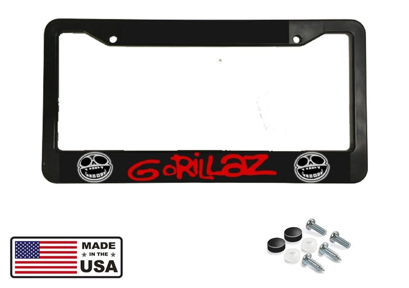 Gorillaz Band Fan Music Song Feel good inc. Black License Plate Frame NEW