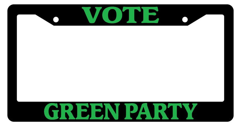 Black License Plate Frame Vote Green Party Auto Accessory Novelty  Mod-GRAPH9856236-2251