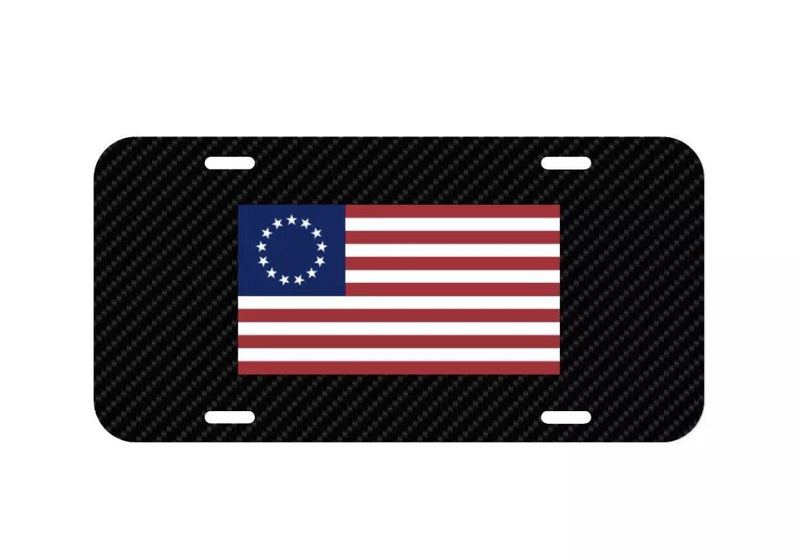 Betsy Ross Flag USA US Liberty Freedom Plate Front 1776 NRA Patriot United NEW