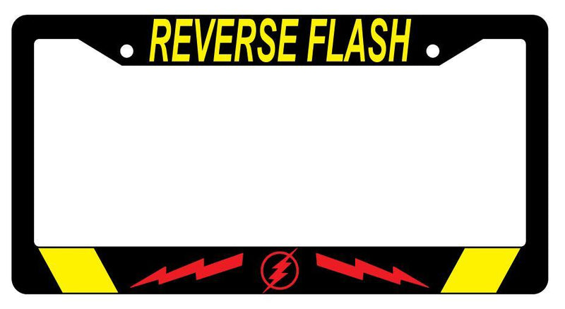 Reverse Flash Black Plastic License Plate Frame Auto Accessory DC  Mod-GRAPH9856236-731