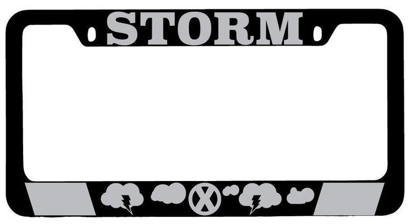 Storm Black METAL License Plate Frame Auto For Marvel  Mod-GRAPH9856236-8101