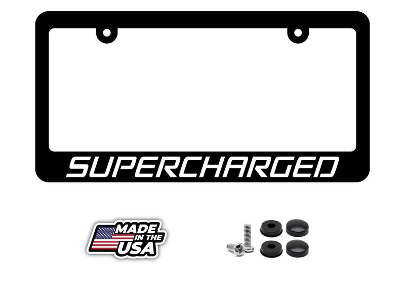Supercharged License Plate Frame - JDM KDM Plate Cover Racing v2