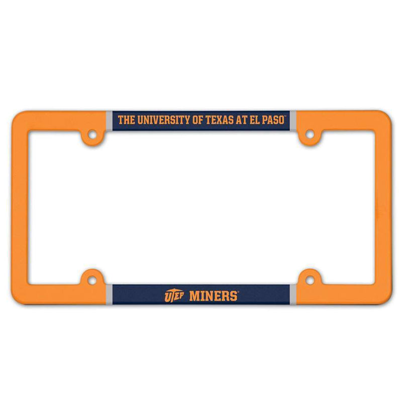 NCAA UTEP Miners Plastic License Plate Frame