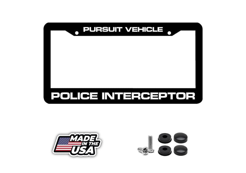 PURSUIT VEHICLE POLICE INTERCEPTOR License Plate Frame