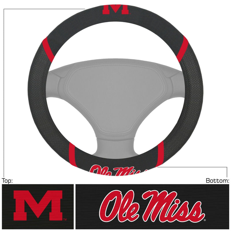 NCAA Ole Miss Rebels Embroidered Steering Wheel Cover