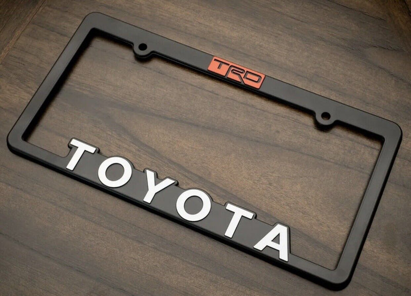 Fits Toyota-TRD-Custom-License-Plate-Frame-TRD-Offroad-Tacoma-FJ-Cruiser-4x4