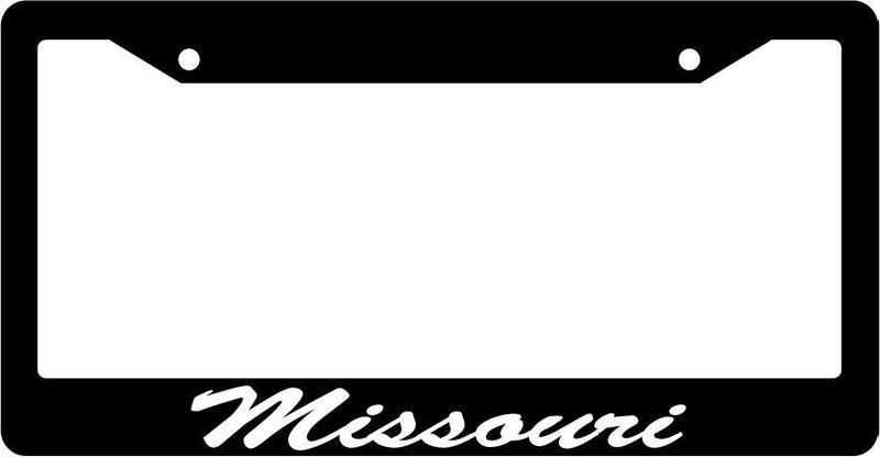 Black License Plate Frame CURSIVE Missouri Auto Accessory Novelty 1954  Mod-GRAPH9856236-2743