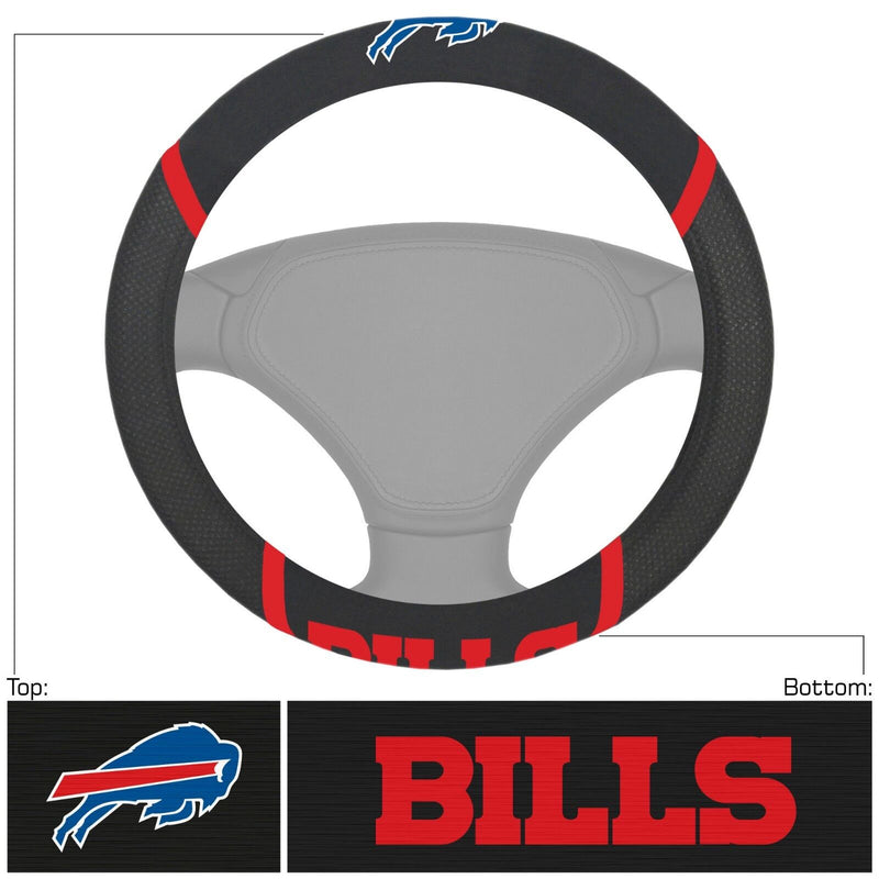 NFL Buffalo Bills Embroidered Steering Wheel Cover