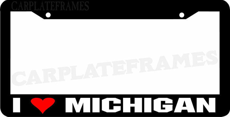 I LOVE Michigan License Plate Frame