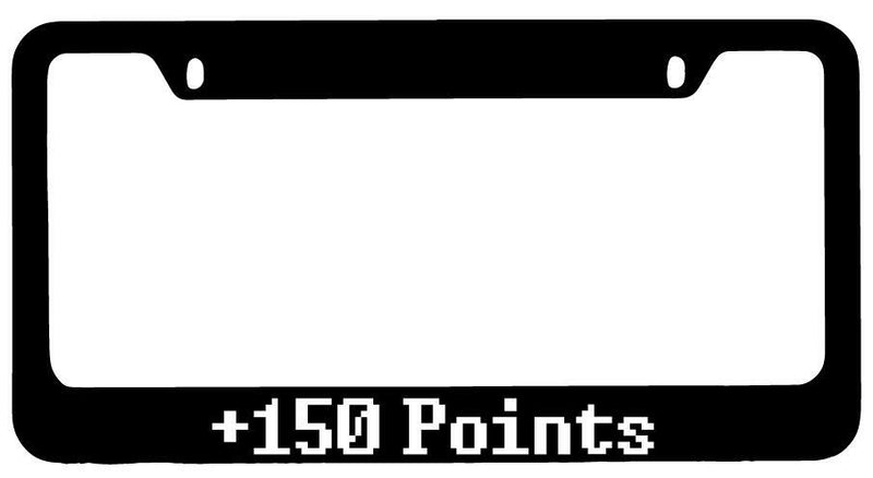 150 Points Black METAL License Plate Frame Auto Accessory  Mod-GRAPH9856236-7896