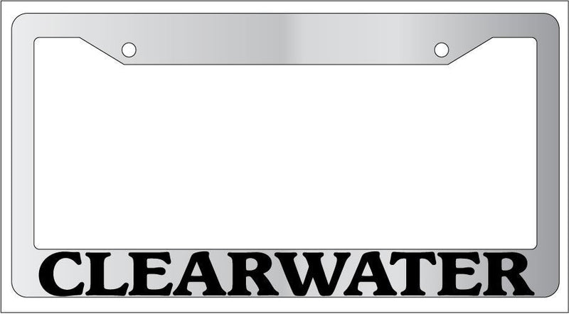 Chrome License Plate Frame New City State Clearwater Auto Accessory 2319  Mod-GRAPH9856236-6316