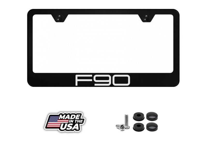 BMW M5, F90 Competition Flat Black Laser Engraved License Plate Frame