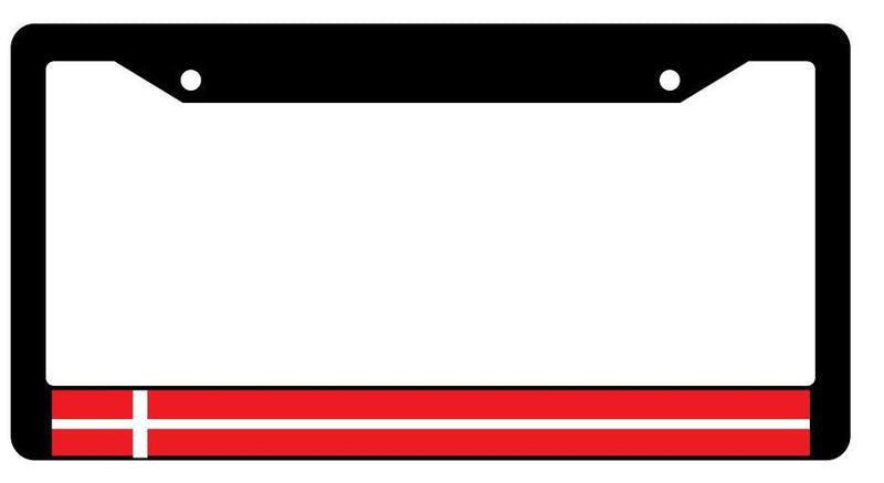Denmark Black Plastic License Plate Frame Auto Accessory World Flags  Mod-GRAPH9856236-2199