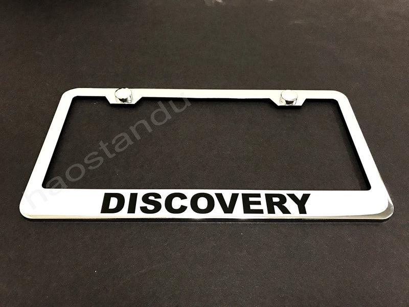 1x DISCOVERY STAINLESS STEEL LICENSE PLATE FRAME + Screw Caps