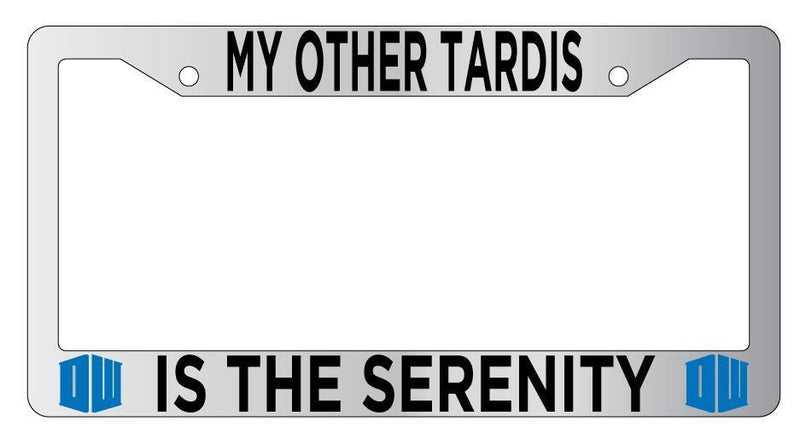 Chrome License Plate Frame Auto Accessory My Other Tardis Is the Serenity  Mod-GRAPH9856236-4341