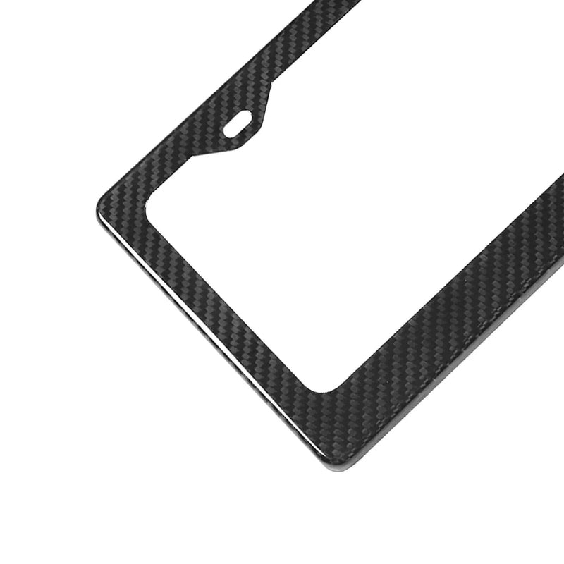 UNIVERSAL REAL CARBON FIBER License Plate Frame FIT FOR USA/CANADA CAR