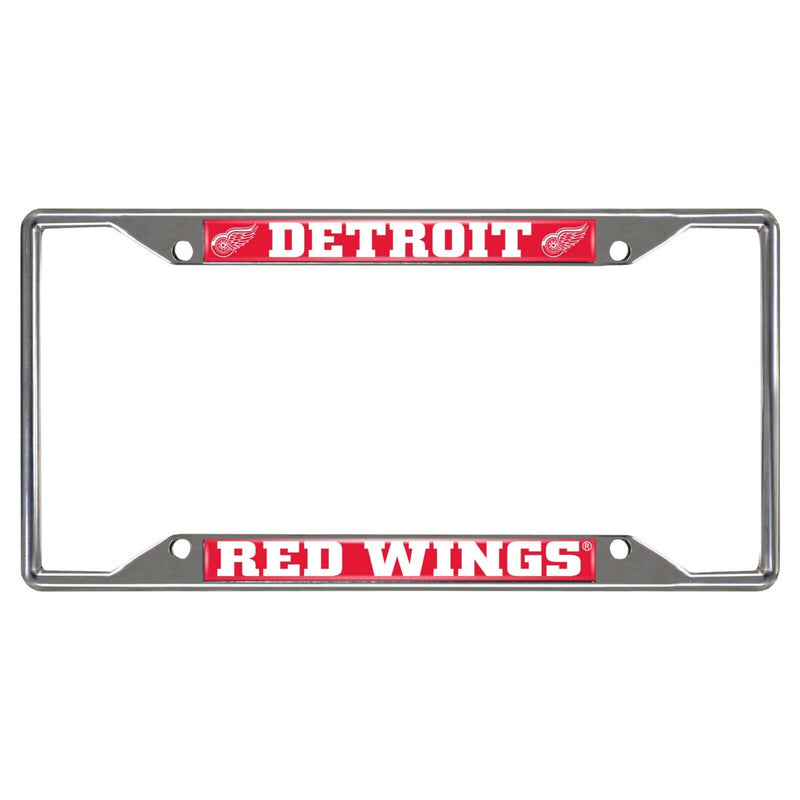 NHL Detroit Red Wings Chrome Metal License Plate Frame