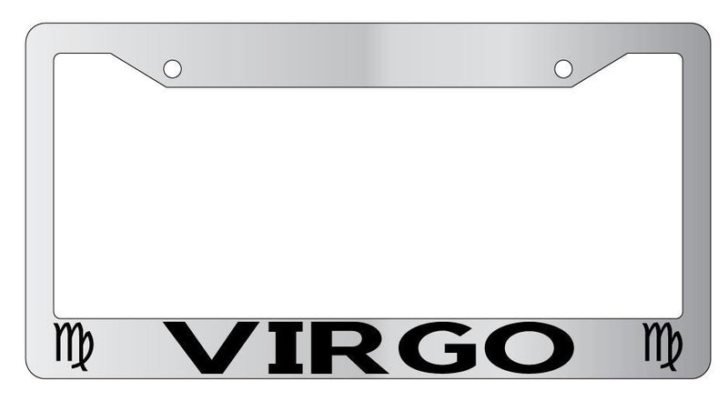 Chrome License Plate Frame Auto Accessory Virgo  Mod-GRAPH9856236-4985