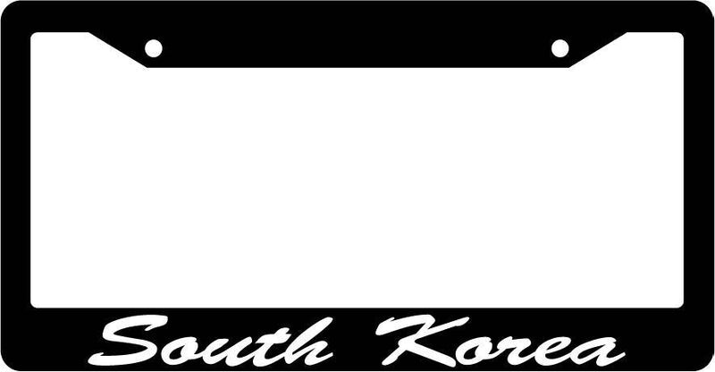 Black License Plate Frame CURSIVE South Korea Auto Accessory Novelty  Mod-GRAPH9856236-2396