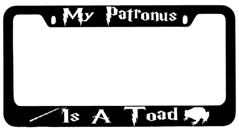 My Patronus Is A Toad Black METAL License Plate Frame Auto For Harry Potter  Mod-GRAPH9856236-9286