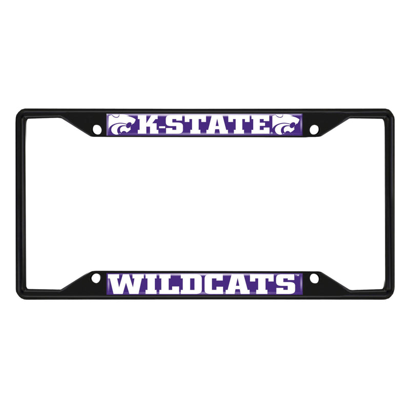 NCAA Kansas State Wildcats Black Metal License Plate Frame