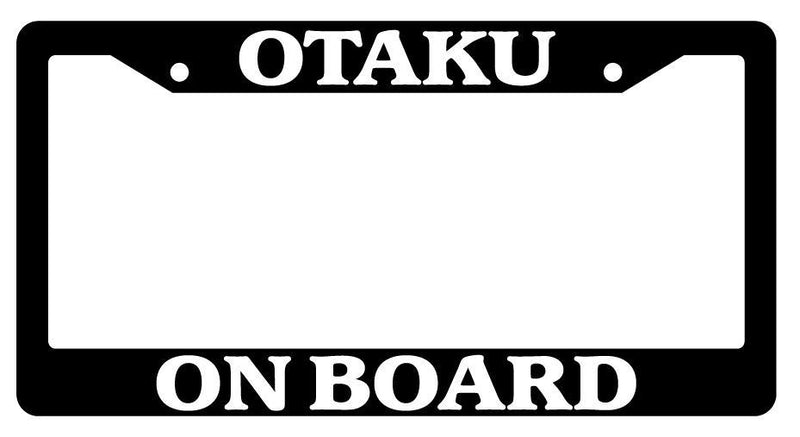 Black License Plate Frame OTAKU ON BOARD Auto Accessory 41  Mod-GRAPH9856236-2362