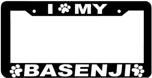 BASENJI Dog paw print License Plate Frame