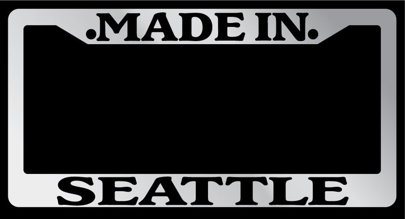 Chrome License Plate Frame "Made in Seattle" Auto Accessory Novelty 2671  Mod-GRAPH9856236-1620
