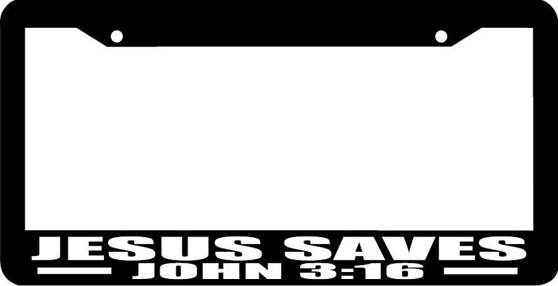 JESUS SAVES JOHN 3:16 CHRISTIAN License Plate Frame