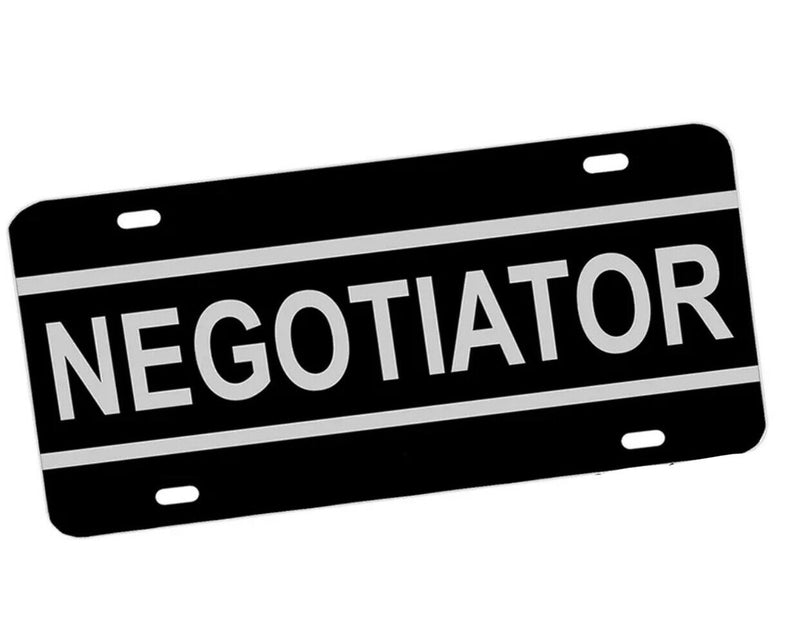 Police Sheriff Law Enforcement Negotiator Novelty Aluminum License Plate Sign