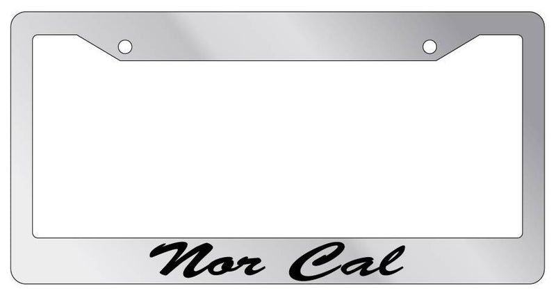 Chrome License Plate Frame CURSIVE Nor Cal Auto Accessory Novelty 2420  Mod-GRAPH9856236-5463