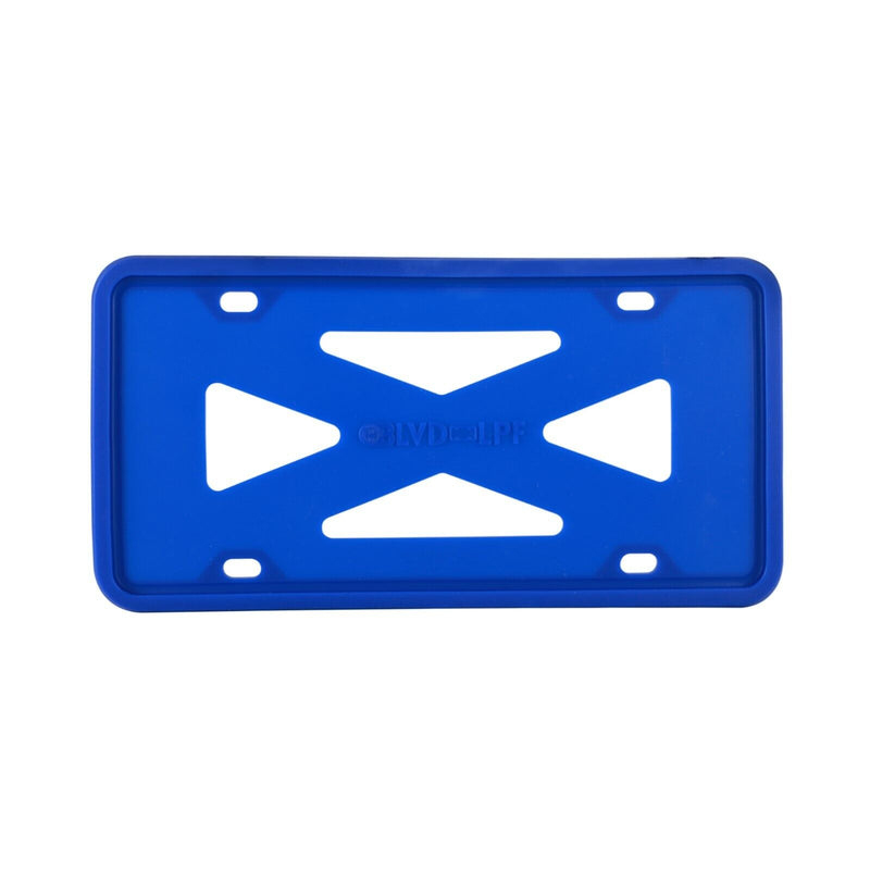 2 Pack Universal Blue Silicone License Plate Frame Rust Rattle Weather Proof