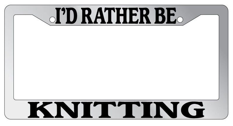 Chrome METAL License Plate Frame I&