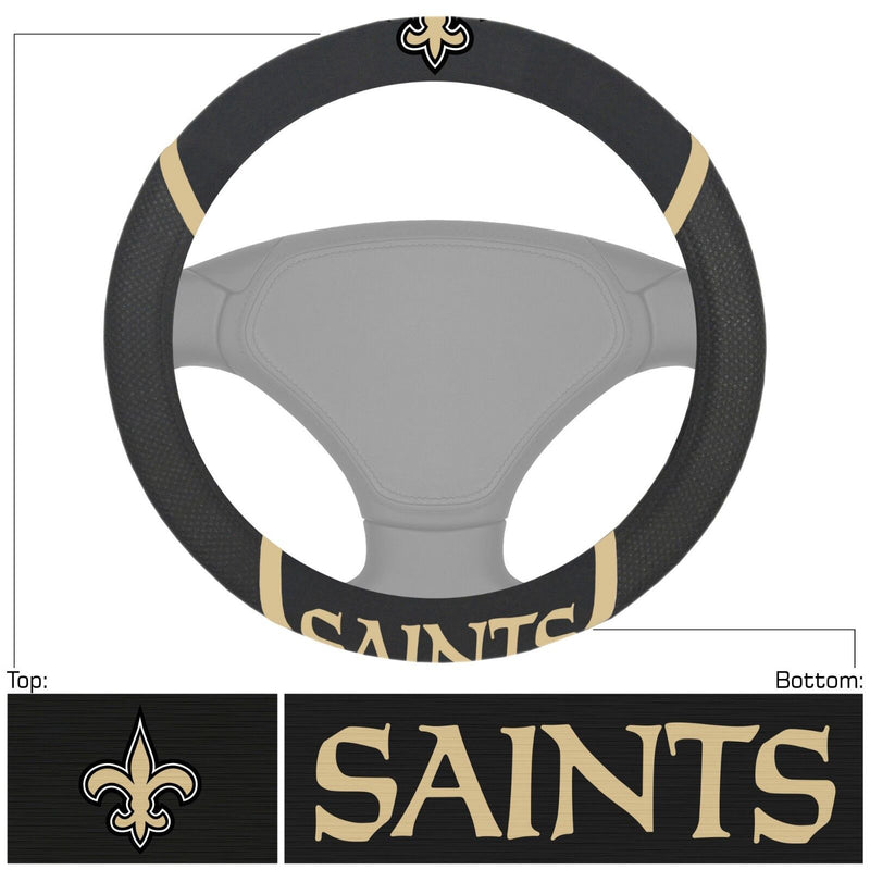 NFL New Orleans Saints Embroidered Steering Wheel Cover