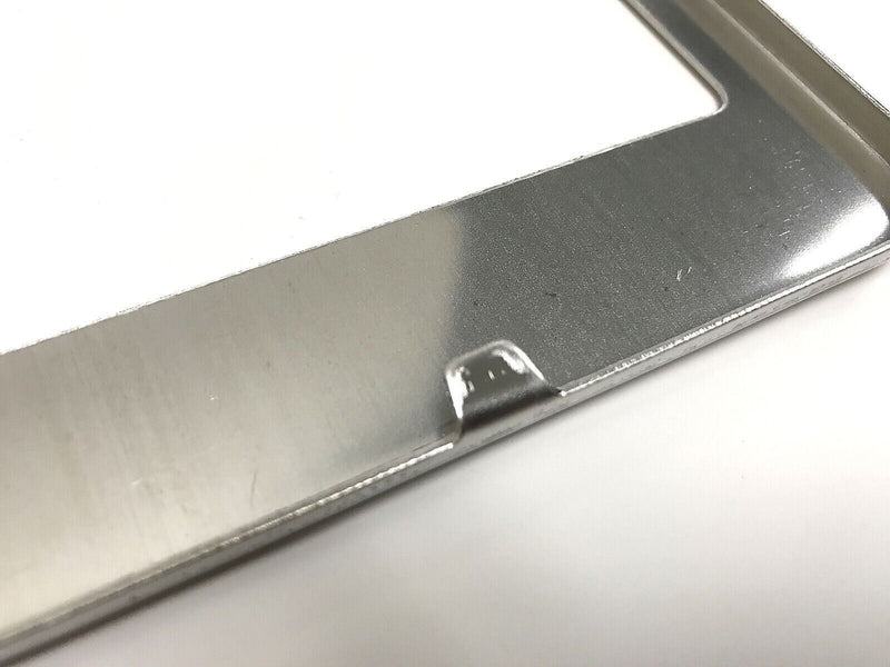 1 STAINLESS STEEL CHROME Polished Metal License Plate Frame - TURBO