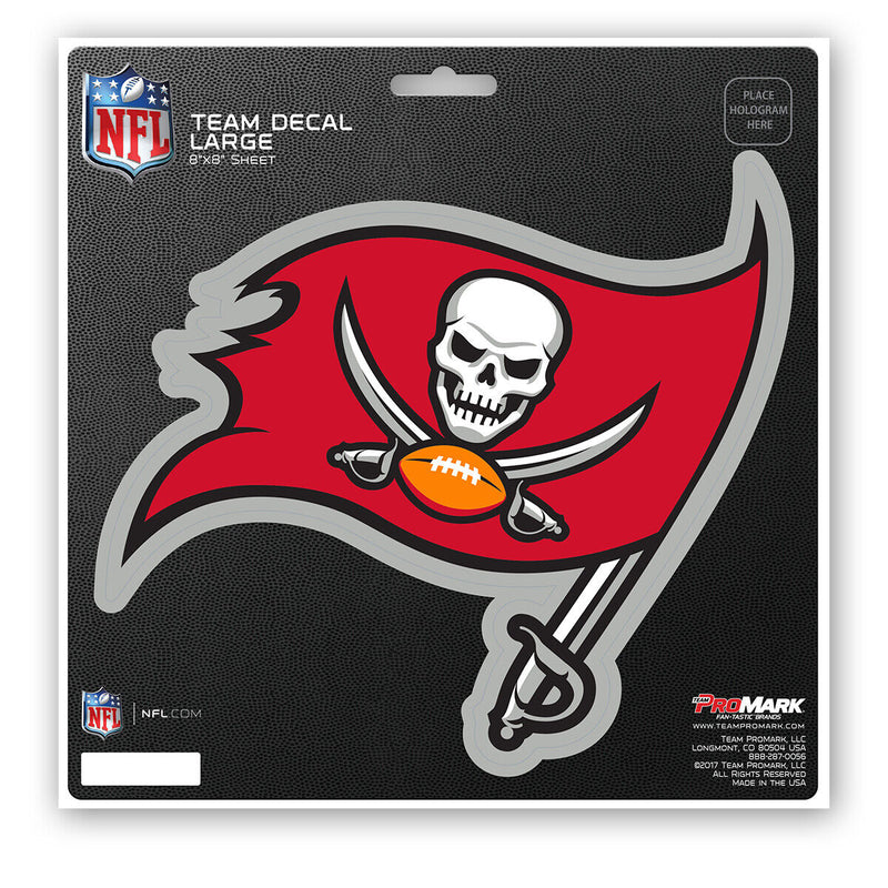 NFL Tampa Bay Buccaneers Decal Large 8"X8" Auto RV Boat Cooler Luggage