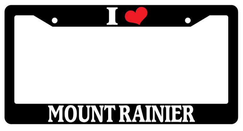 Black License Plate Frame I Heart Mount Rainier Auto Accessory Novelty 2388  Mod-GRAPH9856236-3656