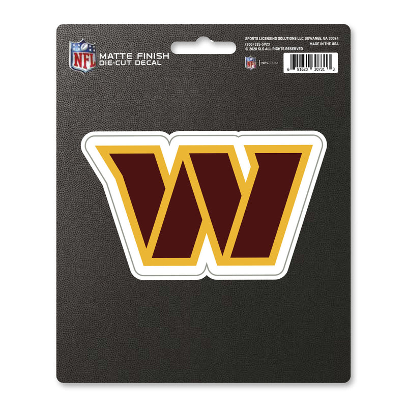 NFL Washington Commanders Decal Matte 5"X6.25" Auto Boat Cooler Luggage