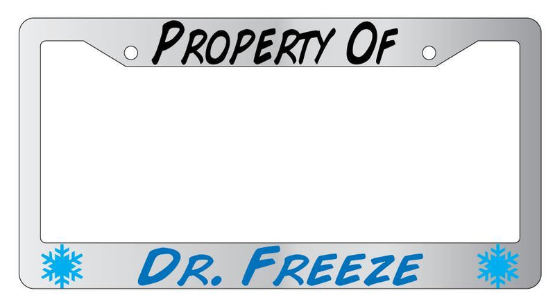 Property Of Dr.Freeze Chrome License Plate Frame  Mod-GRAPH9856236-4293