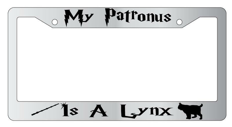 My Patronus Is A Lynx Chrome METAL License Plate Frame For Harry Potter  Mod-GRAPH9856236-10064