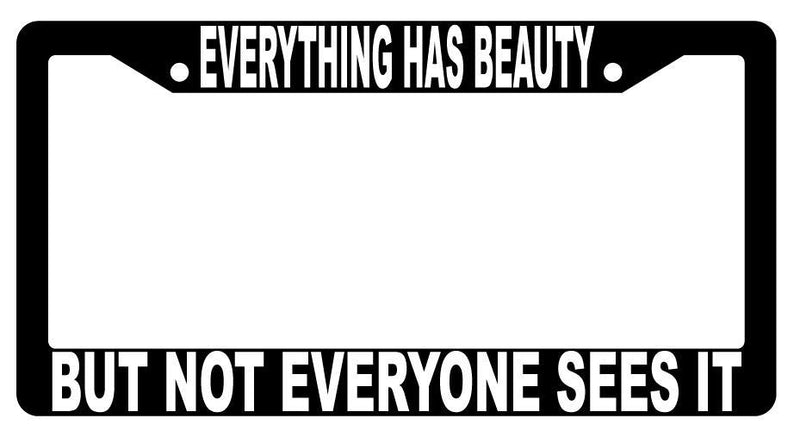 Black License Plate Frame Auto Accessory Everything-Has-Beauty  Mod-GRAPH9856236-119