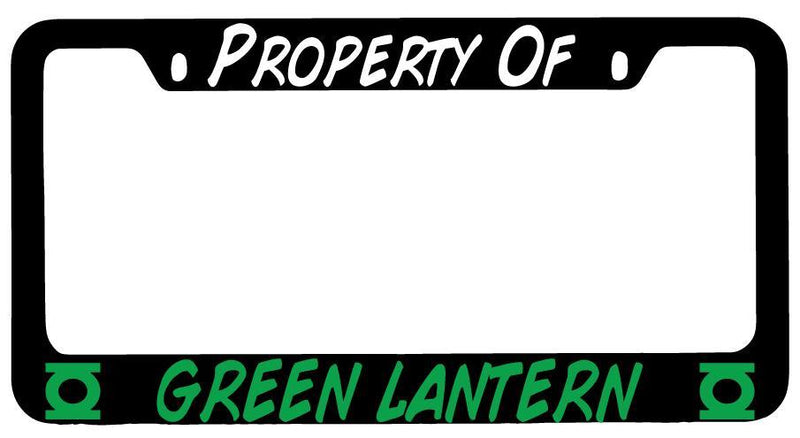 Property Of Green Lantern Black METAL License Plate Frame  Mod-GRAPH9856236-7994