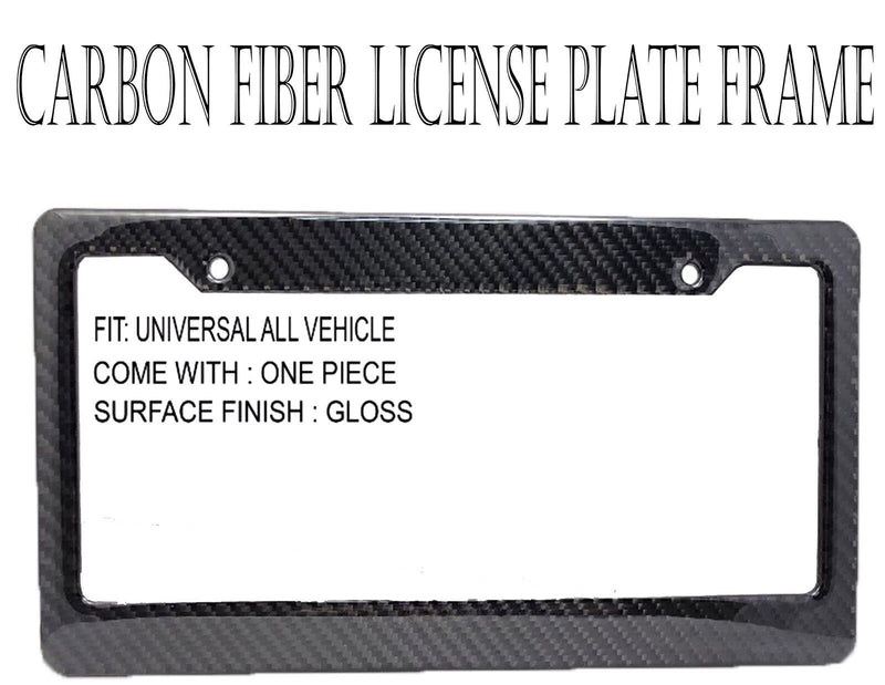 JDM Style 1 pc Black Carbon FIBER LICENSE Plate Frame COVER ORIGINAL 3K I301