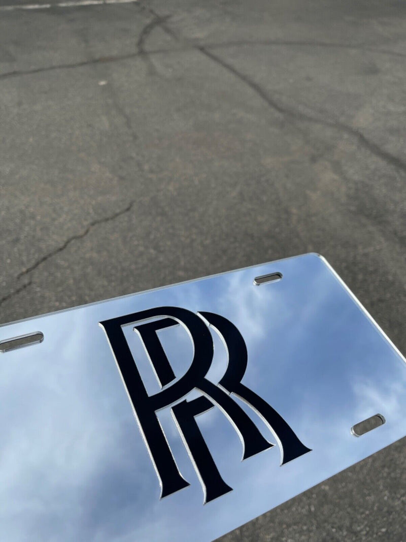 Rolls-Royce Acrlic Mirror License Plate Auto Tag nice