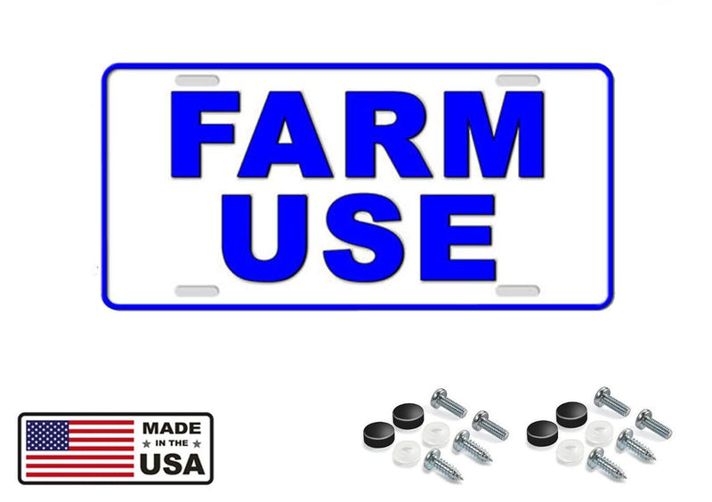 FARM USE Vehicle License Plate Tag METAL car automobile truck farm LT012