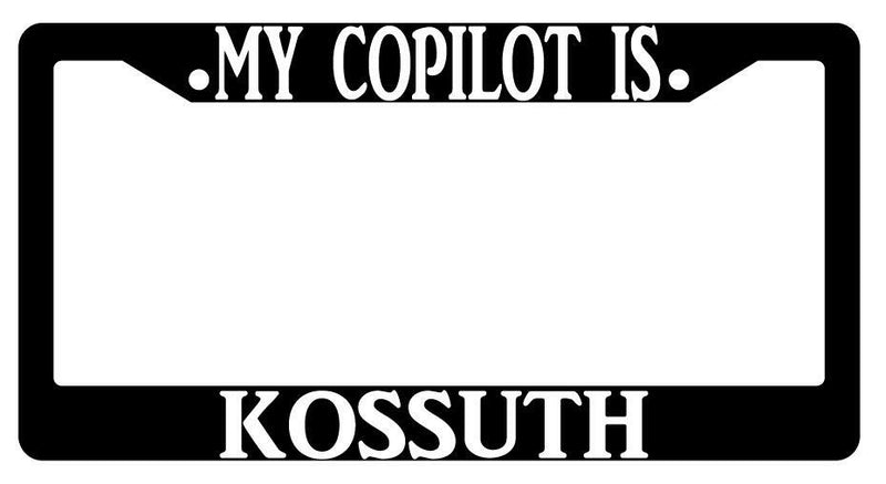 My Copilot Is Kossuth Black Plastic License Plate Frame D&amp;D  Mod-GRAPH9856236-431